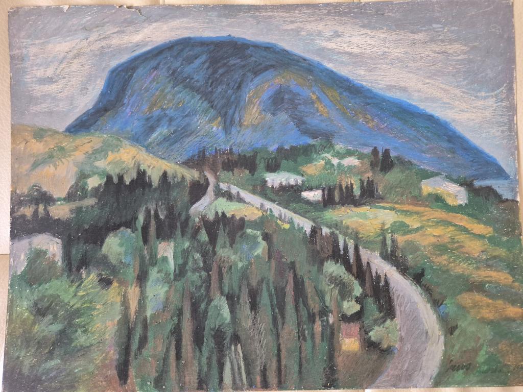 Анопова В.А. (1938 г.р.) "Гурзуф. Гора Медведь" (1977)