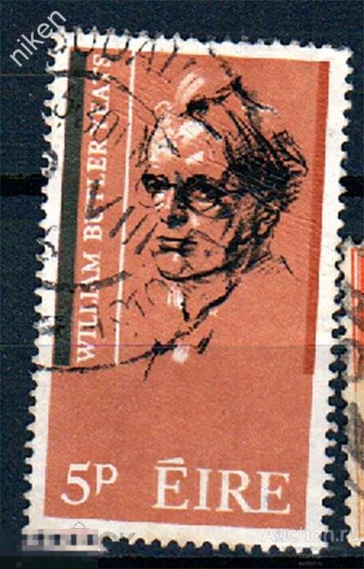 ИРЛАНДИЯ 1965 ИСКУССТВО ВИЛЬЯМ БАТЛЕР ЙЕТС ПОЭТ ПИСАТЕЛЬ ЛИТЕРАТУРА 27-3-233