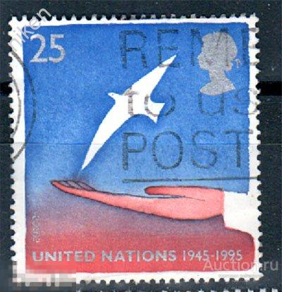 ВЕЛИКОБРИТАНИЯ 1995 50 ЛЕТ ООН ФАУНА ПТИЦЫ 55-1-22