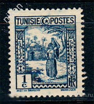 ФРАНЦУЗСКИЙ ТУНИС 1926 КОЛОНИИ ЖЕНЩИНА С КУВШИНОМ 65-329