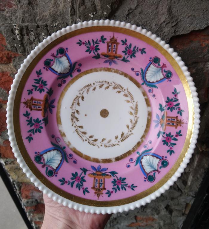 Редкая тарелка 1820-е фарфор Гарднер русский ампир