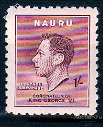 НАУРУ 1937 СТАНДАРТ КОРОЛЬ ГЕОРГ VI КОНЦОВКА СЕРИИ №36 49-35