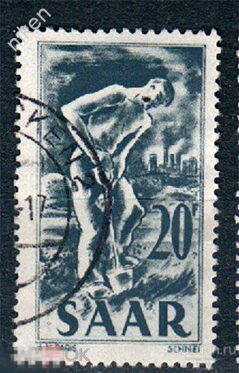 СААР 1949 КОНЕЦ ВОЙНЕ КРЕСТЬЯНИН САЖАЕТ ДЕРЕВО МИРА ФИЛГЕОГРАФИЯ 47-1-49 