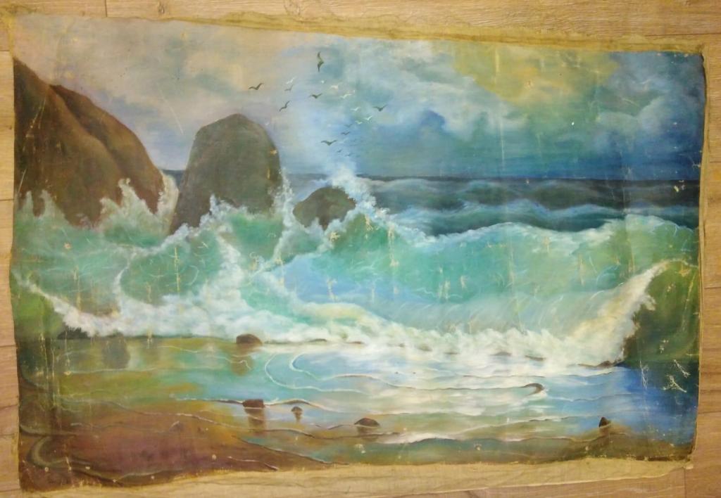 картина Море волнуется по полной, холст, масло, НХ, царская Россия