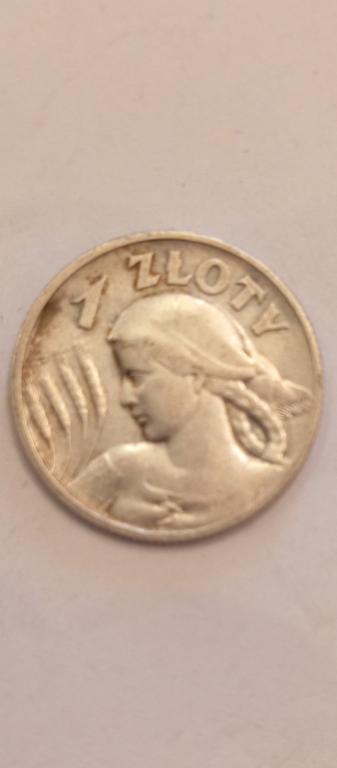 1 злотый 1925 очень редкая монета Польша , а UNC