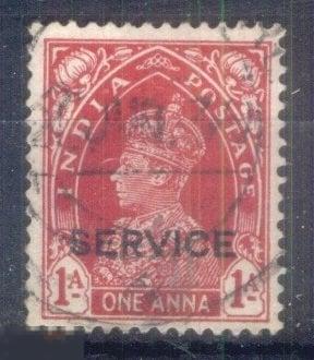 Британская Индия 1938 Sc# O100 Георг VI гаш надпечатка