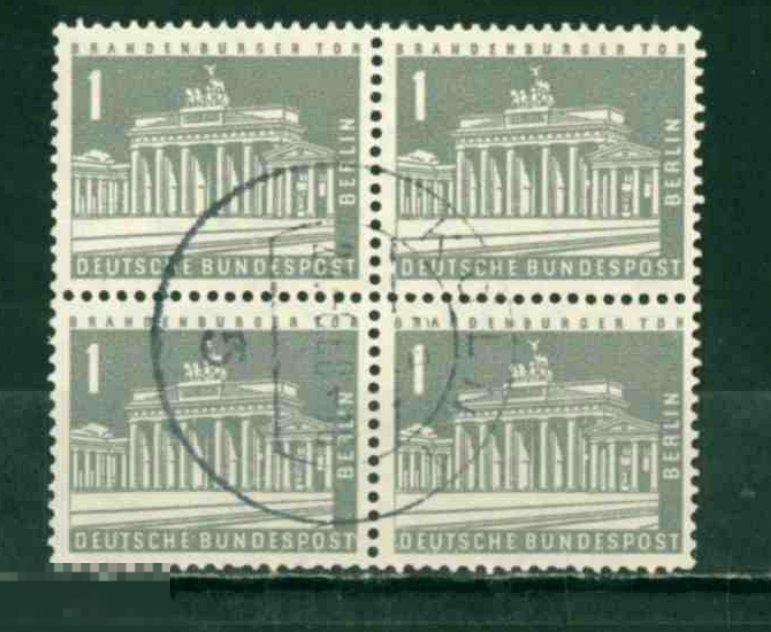 Берлин 1956 Mi# 140 Стандарт гашеная квартблок vf