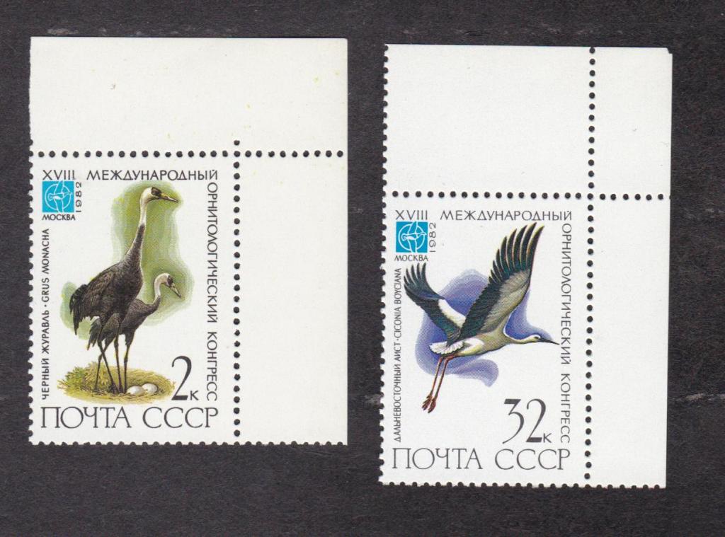 СССР 1982 Фауна Птицы Орнитологический конгресс (2836)