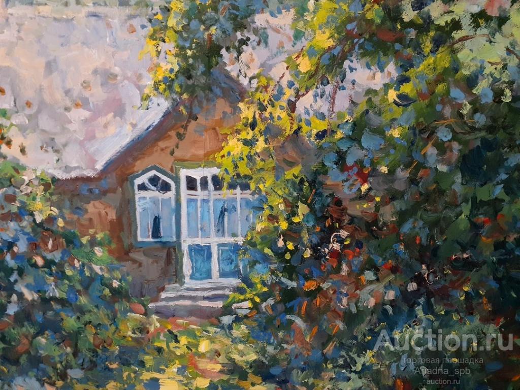 Картина "В саду" авторства Сорокина. С.