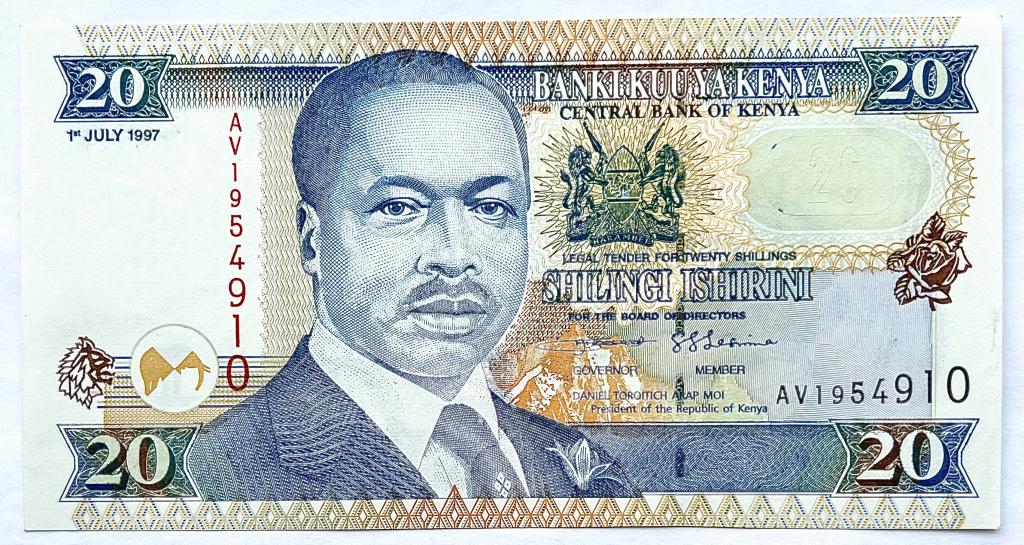 КЕНИЯ 20 ШИЛЛИНГОВ 1997 ГОД UNC