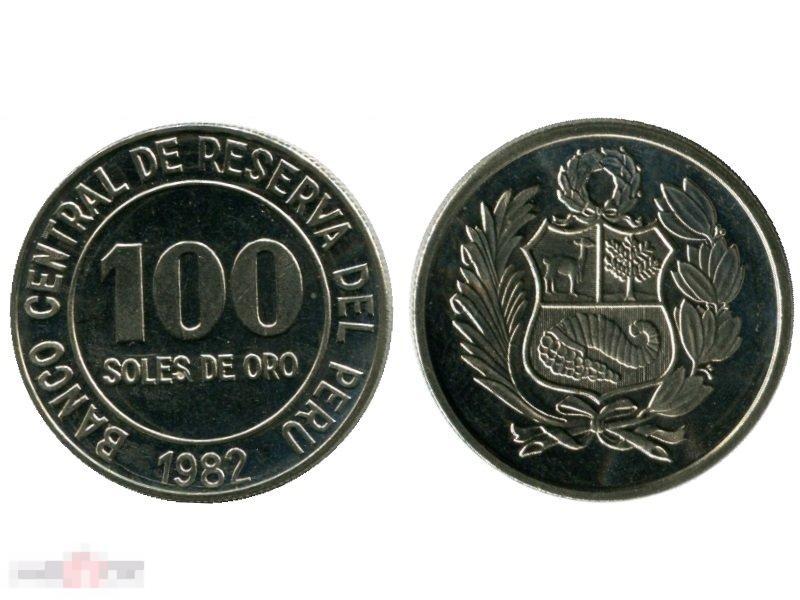 100 солей Перу 1982 г.