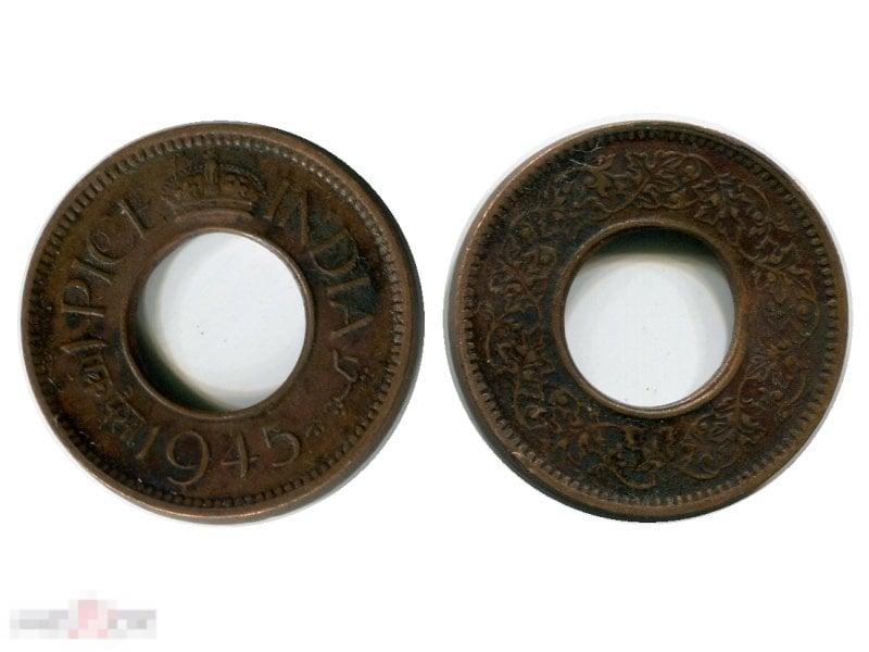 1 пайс Индии 1945 г.