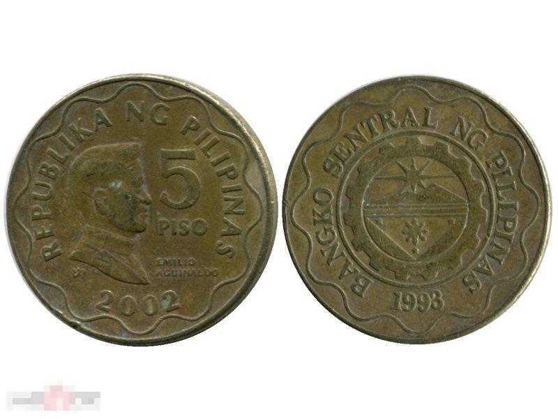 5 песо Филиппин 2002 г.