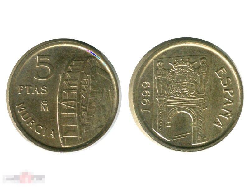 5 песет Испании 1999 г. Мурсия