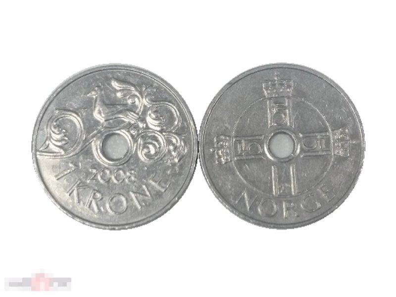 1 крона Норвегии 2008 г.
