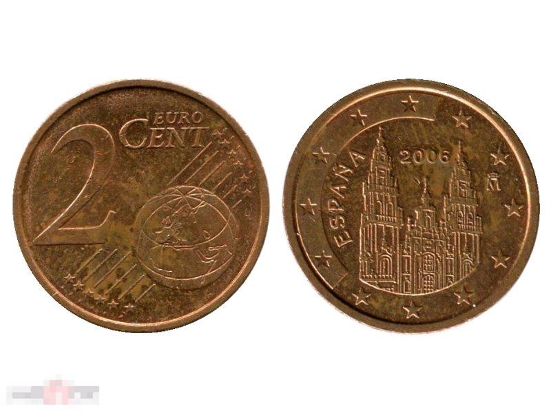 2 Евроцента Испании 2006 Г.