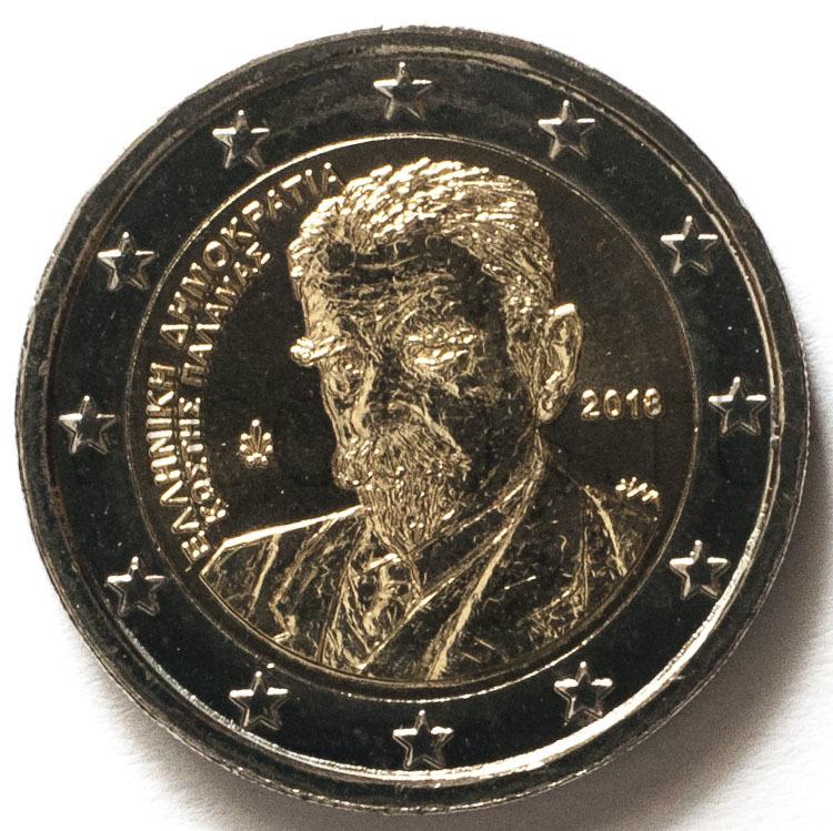 Греция 2 евро 2018 Костис Паламас UNC 42231