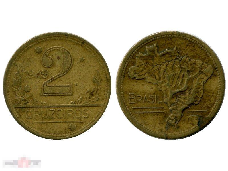 2 крузейро Бразилии 1949 г.
