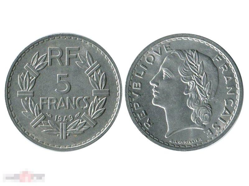 5 франков Франции 1949 г.