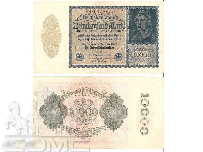 10000 марок Германии 19.01.1922 г.