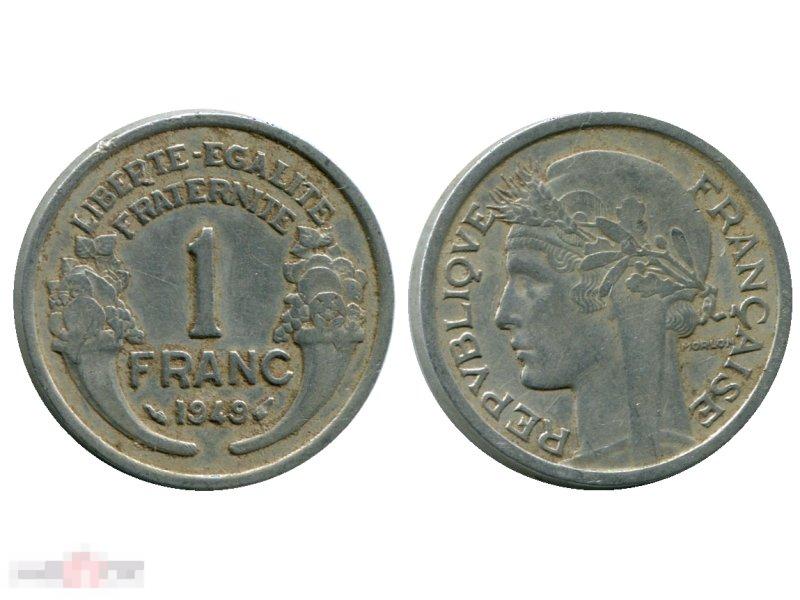 1 франк Франции 1949 г.