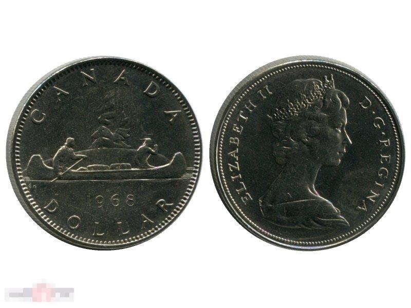1 доллар Канады 1968 г., Каноэ