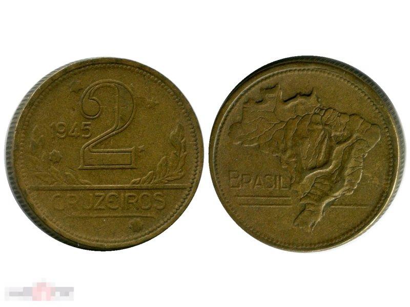 2 крузейро Бразилии 1945 г.