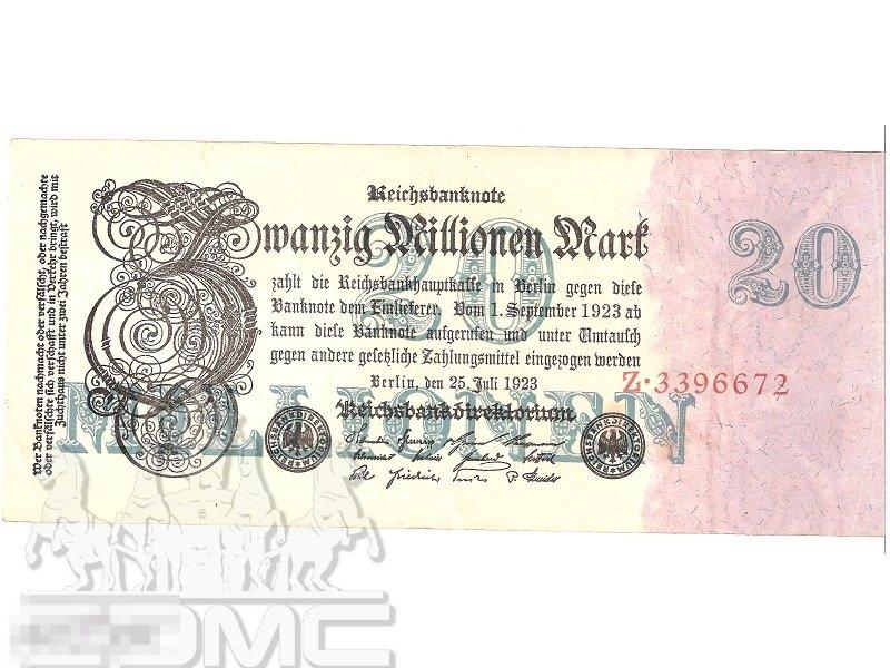 20000000 марок Германии 25.07.1923 г.