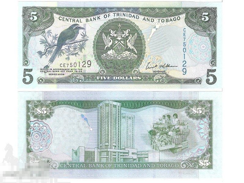 5 долларов Тринидад и Тобаго 2006 г.