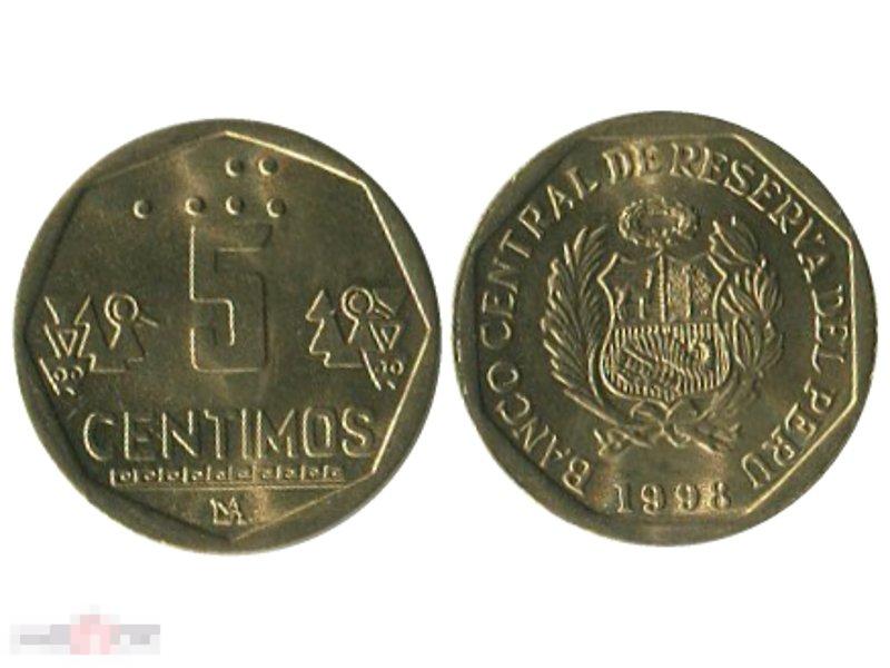 5 сентимо Перу 1998 г.