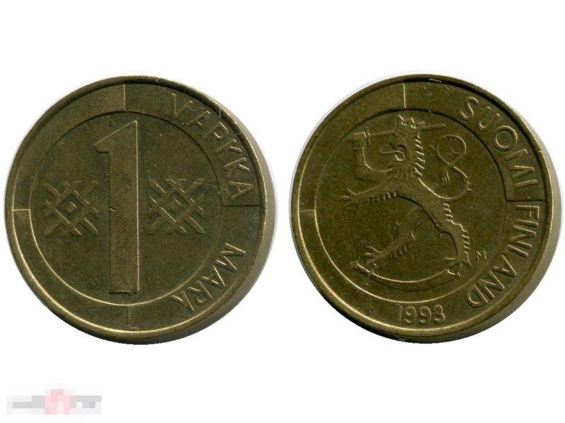 1 марка Финляндии 1993 г.