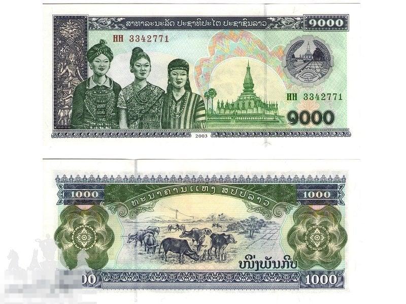 1000 кипов Лаоса 2003 г.
