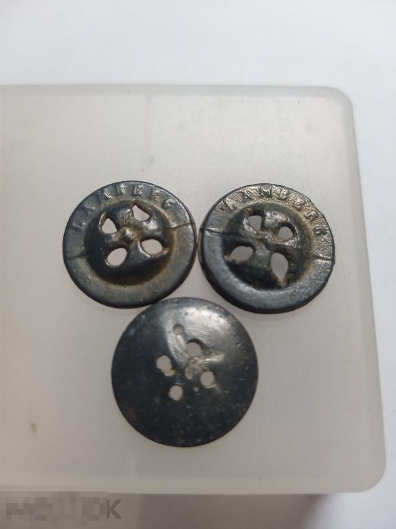 3 пуговицы гимнастерки Lamberg Русская императорская армия Олово