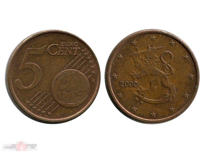 5 евроцентов Финляндии 2000 г.