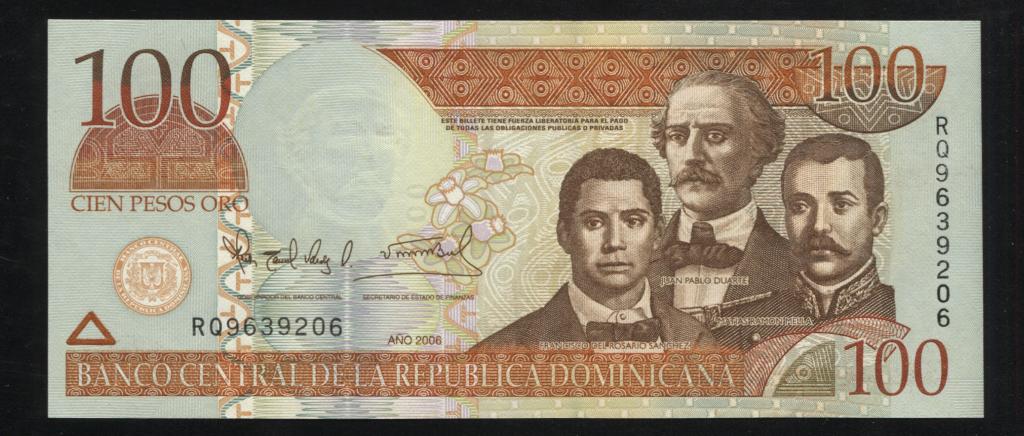 Доминиканская республика Доминикана 100 песо 2006 UNC пресс 206