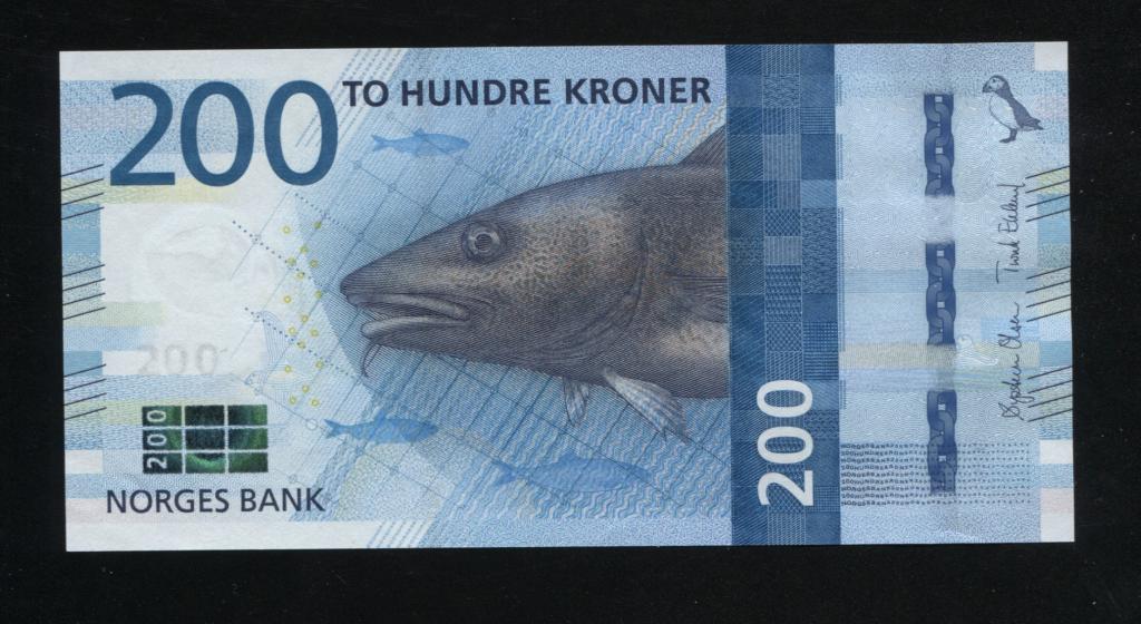 Норвегия 200 крон 2016 UNC пресс 189 дешево