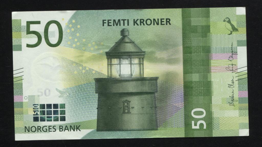 Норвегия 50 крон 2017 UNC пресс 060 дешево