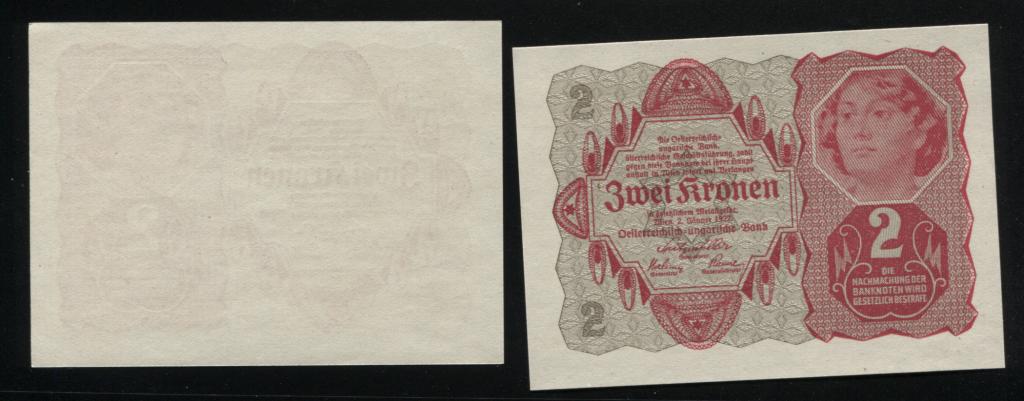 Австрия 2 кроны 1922 UNC пресс