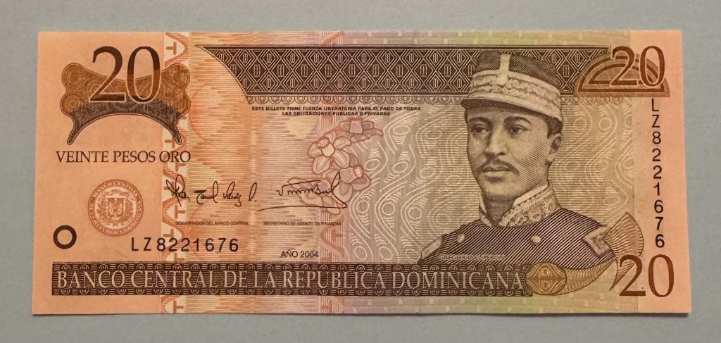 Доминикана. 20 песо. 2004. UNC.
