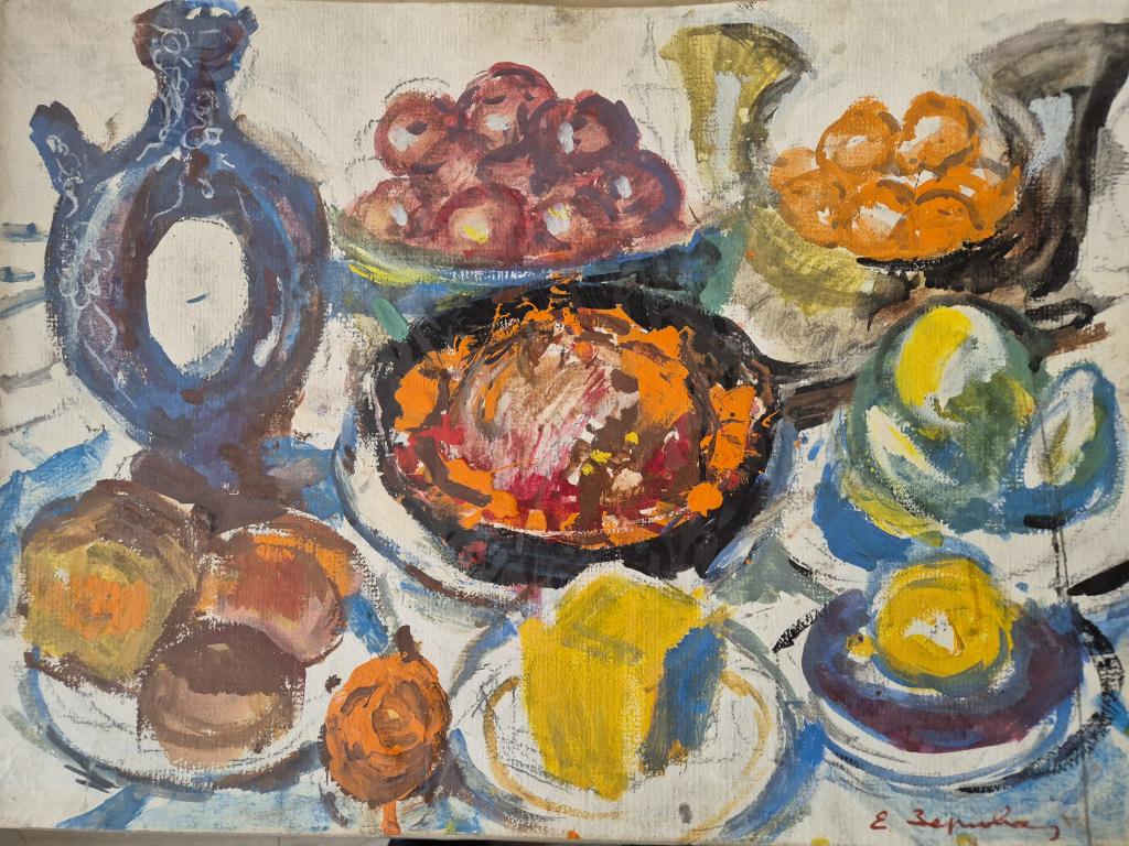 Зернова Е.С.  (1900-1995) Жареное мясо и куманец