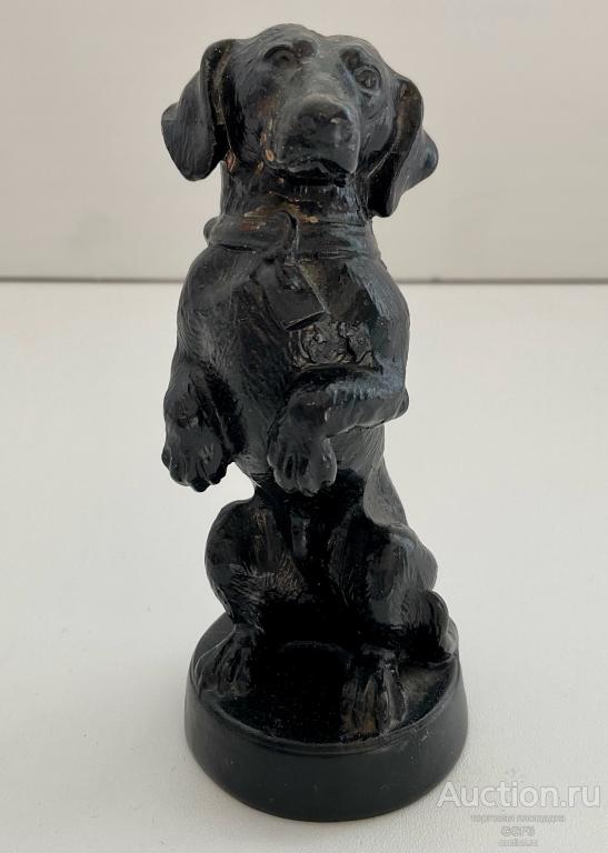 Чугунная статуэтка Дружок. Собака, собачка. Касли. Чугунное литьё, чугун. СССР. 1989 год.