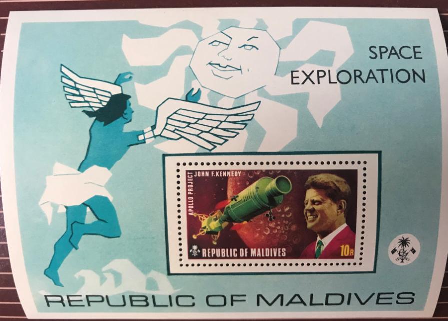 Мальдивы космос 1973 M: Block 20 A Skylab and Kennedy, Apollo 11