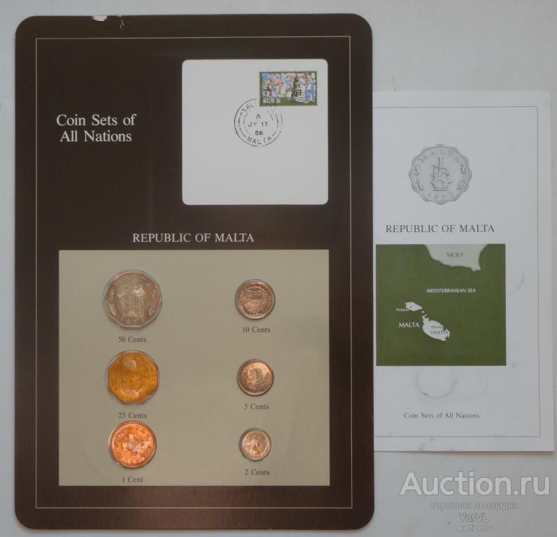 Мальта набор монет из серии Coin Sets of All Nations.
