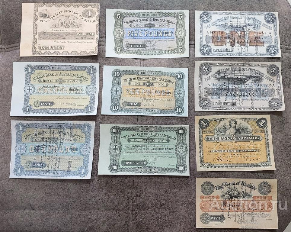 Качественные КОПИИ с В/З Австралия Set-A 1874-1910 г.