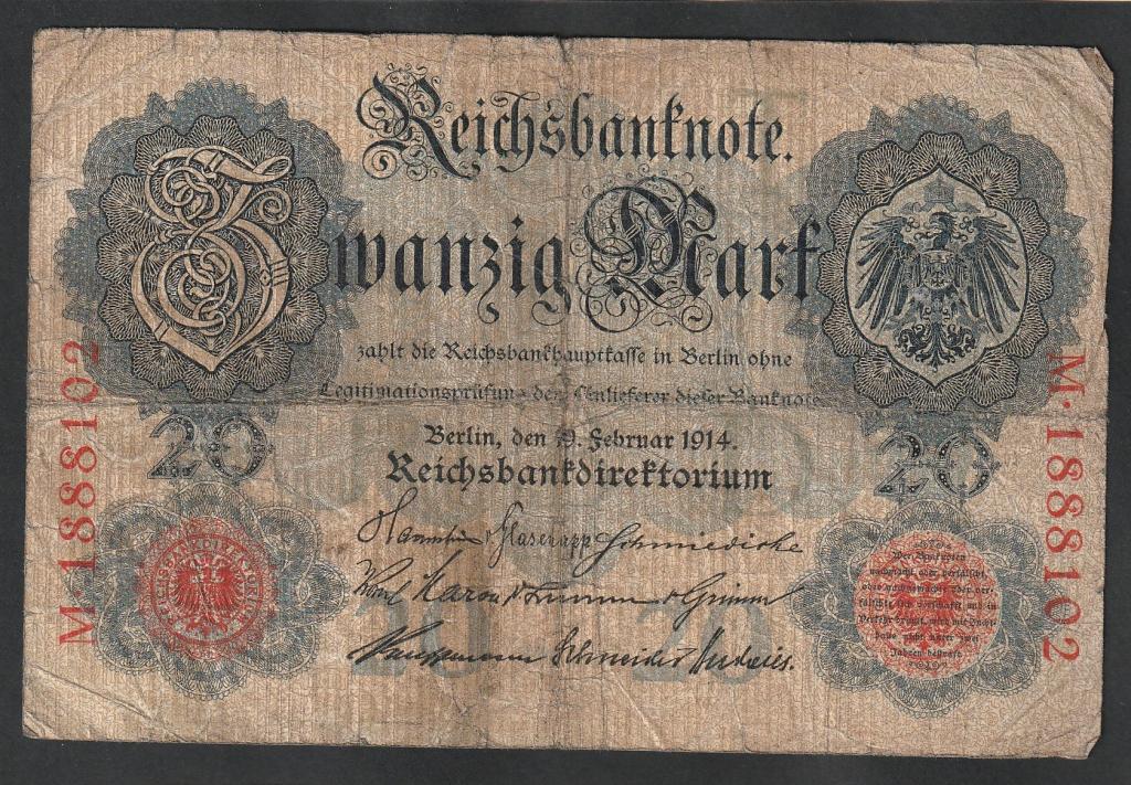 Германия, 20 марок 1914 года