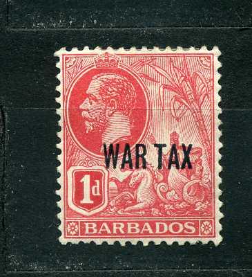 Барбадос.  Военный сбор. Надпечатка. Георг V. 1917/18.*