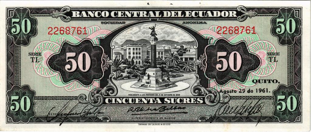 50 сукре 1961 Эквадор, UNC
