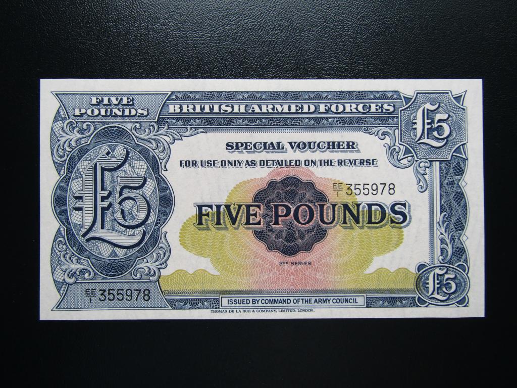 Великобритания - 5 фунтов  1950г.  UNC.