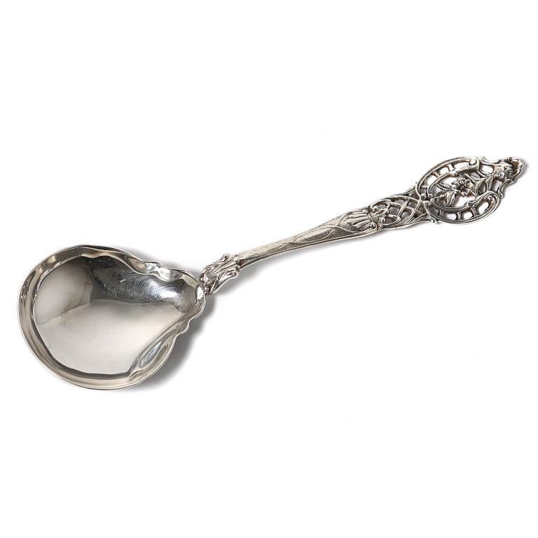 Серебряная сервировочная ложка.  Швеция, 1958 год