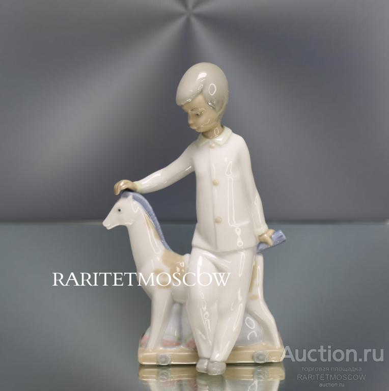 Мальчик с лошадкой конь игрушка статуэтка фарфор NAO Испания 4